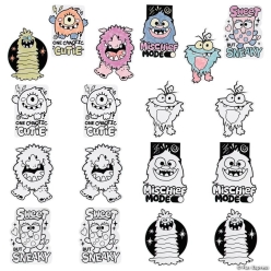 Colour In Monster Mayhem Fuzzy 11